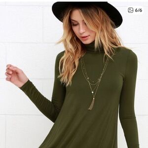 Lulu’s Sway, Girl, Sway L\S Turtleneck Dress